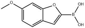 6-甲氧基苯并呋喃-2-硼酸 结构式