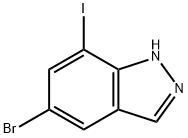 5-溴-7-碘-1H-吲唑 结构式