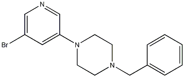 1-(5-Bromo-3-pyridinyl)-4-(phenylmethyl)-piperazine 结构式