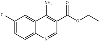 4-Amino-6-chloroquinoline-3-carboxylic acid ethyl ester 结构式