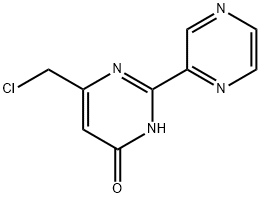 6-(氯甲基)-2-(吡嗪-2-基)嘧啶-4-醇 结构式