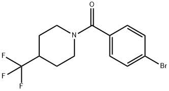 (4-溴苯基)(4-三氟甲基哌啶-1-基)甲酮 结构式