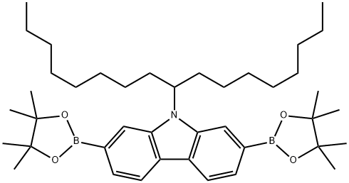 9-(1-辛基壬基)咔唑-2,7-双(硼酸频哪醇酯) 结构式