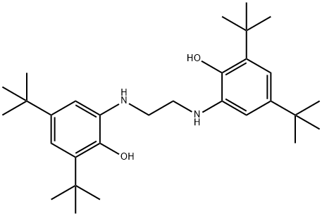 N,N-双(3,5二叔丁基-2-羟基苯基)-1,2-乙基二胺 结构式