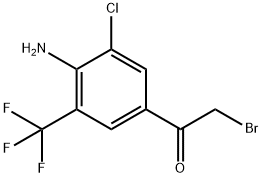 1-(4-amino-3-chloro-5-(trifluoromethyl)phenyl)-2-bromoethanone 结构式