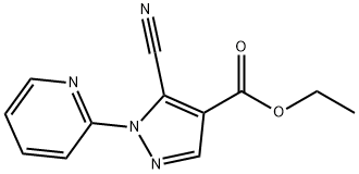 5-氰基-1-(2-吡啶基)-1H-吡唑-4-羧酸乙酯 结构式