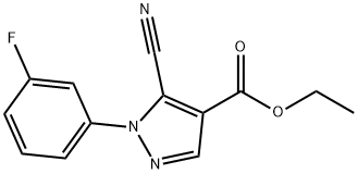 5-氰基-1-(3-氟苯基)-1H-吡唑-4-羧酸乙酯 结构式