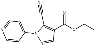 5-氰基-1-(4-吡啶基)-1H-吡唑-4-羧酸乙酯 结构式