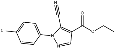 1-(4-氯苯基)-5-氰基-1H-吡唑-4-羧酸乙酯 结构式