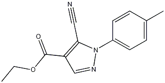 5-氰基-1-对甲苯基-1H-吡唑-4-羧酸乙酯 结构式