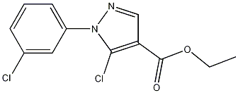 5-氯-1-(3-氯苯基)-1H-吡唑-4-羧酸乙酯 结构式