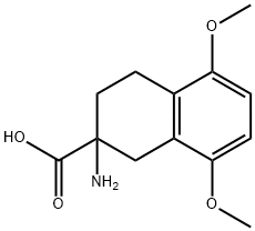 2-氨基-1,2,3,4-四氢-5,8-二甲氧基-2-萘甲酸 结构式