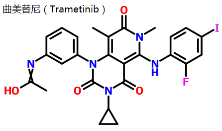 曲美替尼（Trametinib）结构式