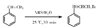 制备β－卤代醇的反应式