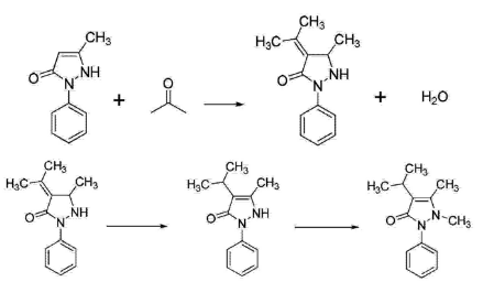 异丙安替比林化学名4-异丙基-1,5-二甲基氧-3-代苯基吡唑啉