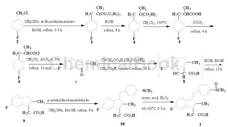 舒林酸化学结构式图片