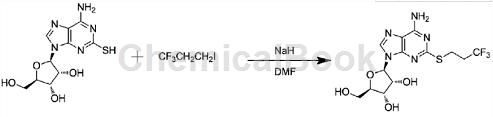 2-(3，3，3-三氟丙硫基)腺嘌呤核苷的制备方法