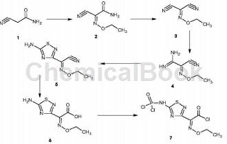 (Z)-2-(5-氨基-1,2,4-噻二唑-3-基)-2-乙氧亚氨基乙酸的应用