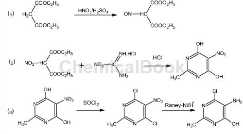 2-甲基-4,6-二氯-5-氨基嘧啶的制备方法