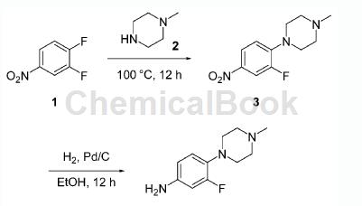 3-氟-4-(4-甲基哌嗪基)苯胺的应用