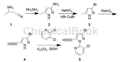 5-溴-吡唑-3-甲酸的制备