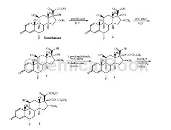 去氟甲基丙酸氟替卡松二硫化物的制备