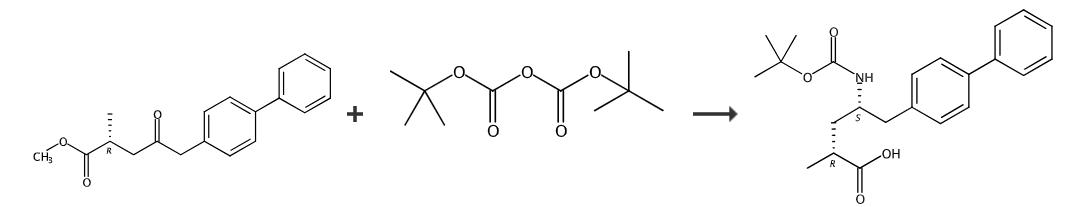 (2R,4S)-5-(联苯-4-基)-4-[(叔丁氧基羰基)氨基]-2-甲基戊酸的制备