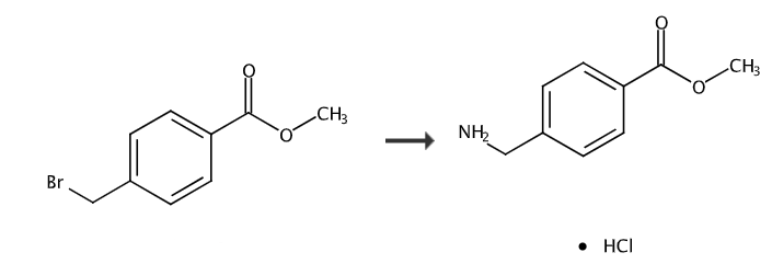 4-氨甲基苯甲酸甲酯盐酸盐的合成路线