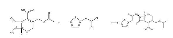 (6R，7R)-3-[(乙酰氧基)甲基]-7-[2-(2-噻吩基)乙酰氨基]-8-氧代-5-硫杂-1-氮杂双环[4.2.0]辛-2-烯-2-甲酸的制备方法