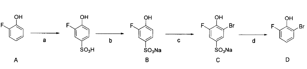 2-溴-6-氟苯酚的合成路线