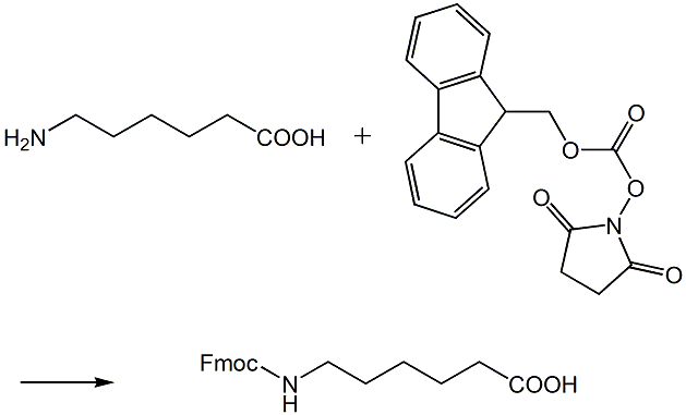 芴甲氧羰酰基-6-氨基己酸的制备和应用