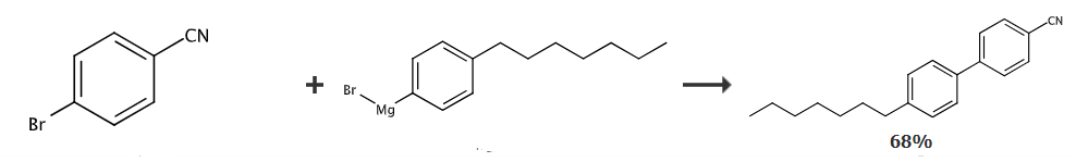 4-庚基-4'-氰基联苯的合成路线