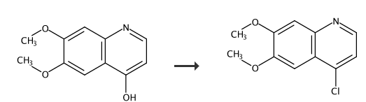 4-氯 -6,7-二甲氧基喹啉的合成路线