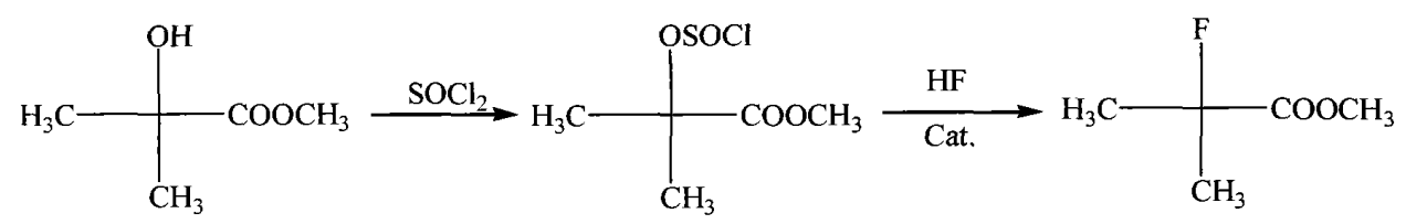  2-氟异丁酸甲酯的合成路线