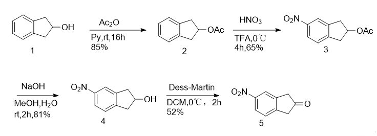 5-硝基-2-茚酮的制备