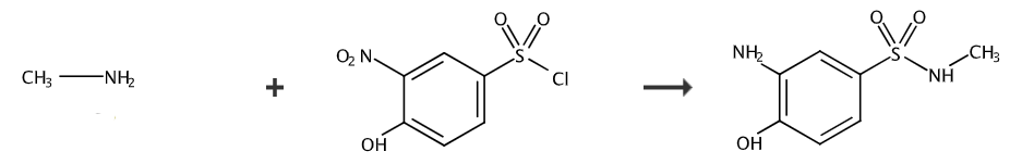 2-氨基苯酚-4-磺酰甲胺的合成路线