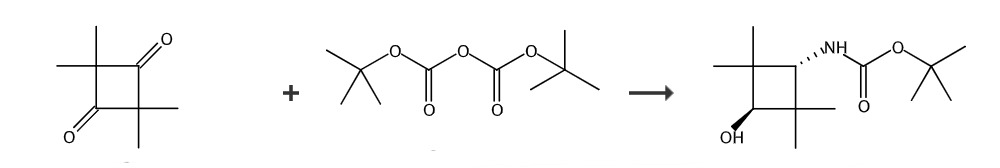  3-羟基-2,2,4,4-(四甲氧基)环丁基氨基甲酸叔丁脂的合成路线