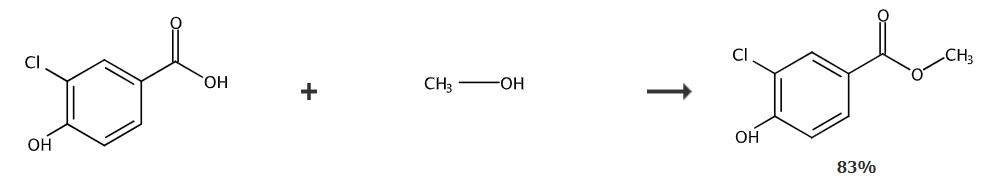 3-氯-4-羟基苯甲酸甲酯的合成路线