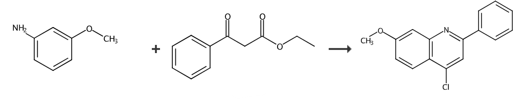 4-氯-7-甲氧基-2-苯基喹啉的合成路线
