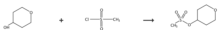 4-四氢吡喃基甲磺酸酯的合成路线