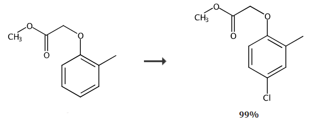  2-甲-4-氯苯氧基乙酸甲酯的合成路线