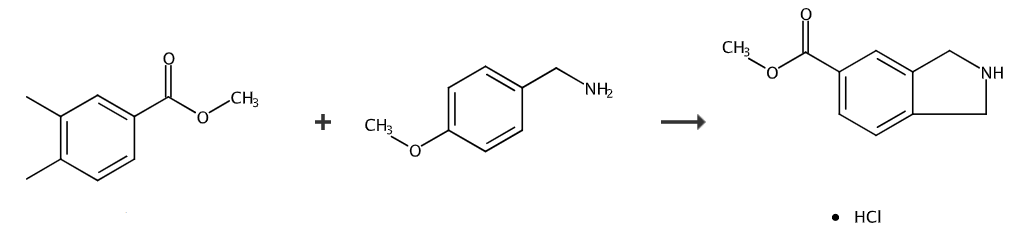异吲哚啉-5-羧酸甲酯盐酸盐的合成路线