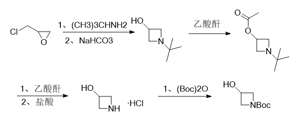 N-Boc-3-羟基氮杂环丁烷的制备和应用