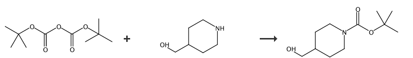 N-Boc-4-哌啶甲醇的制备