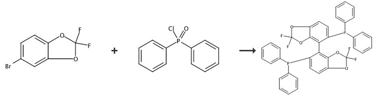 5，5'-双(二苯基磷)-四氟-二-1，3-苯二氧杂环的制备
