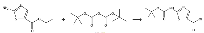 2-N-BOC-氨基噻唑-5-羧酸的制备