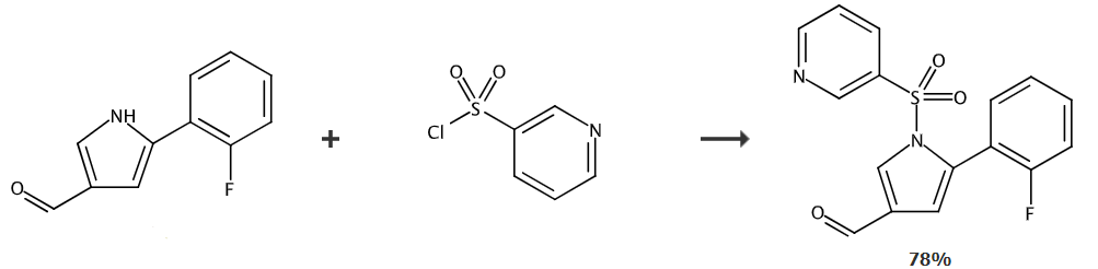 5-(2-氟苯基)-1-[(吡啶-3-基)磺酰基]-1H-吡咯-3-甲醛的制备和应用