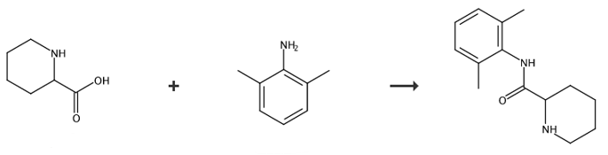 N-(2'，6'-二甲苯基)-2-哌啶甲酰胺的制备和应用