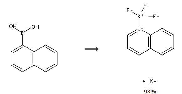  (1-萘)三氟硼酸钾的制备路线