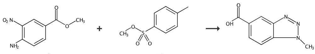 1-甲基-1，2，3-苯并三唑-5-羧酸的制备